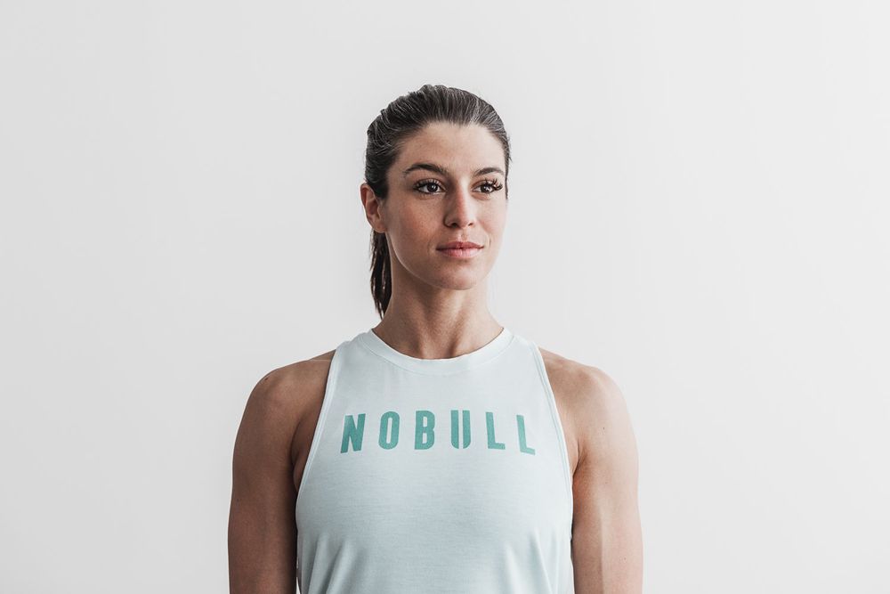 NOBULL Women's High-Neck Tank Tops - Mist - Ireland (3952KDOFJ)